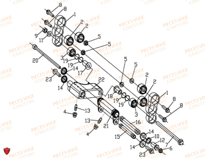 SUSPENSION ARRIERE VOGE SR 4 MAX EURO 5