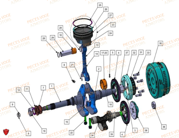 Vilebrequin VOGE Pièces Voge SR 4 MAX EURO 5