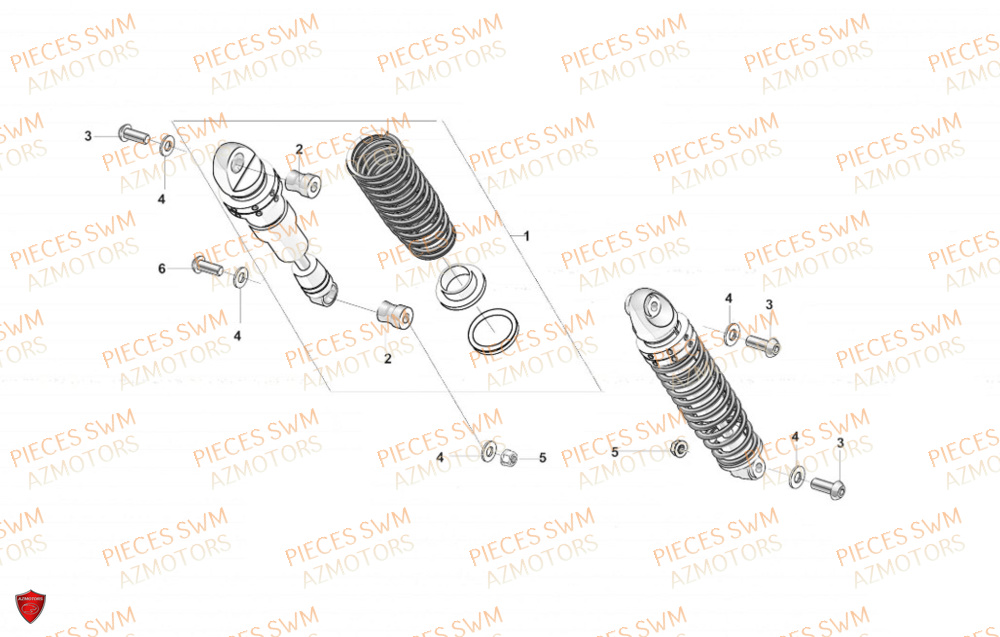 Amortisseur  Pieces SWM Origine STORMBREAKER V 1200 2024