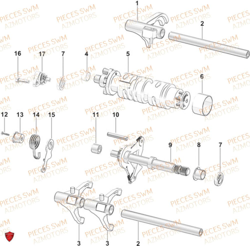 Arbre A Came  Pieces SWM Origine STORMBREAKER V 1200 2024