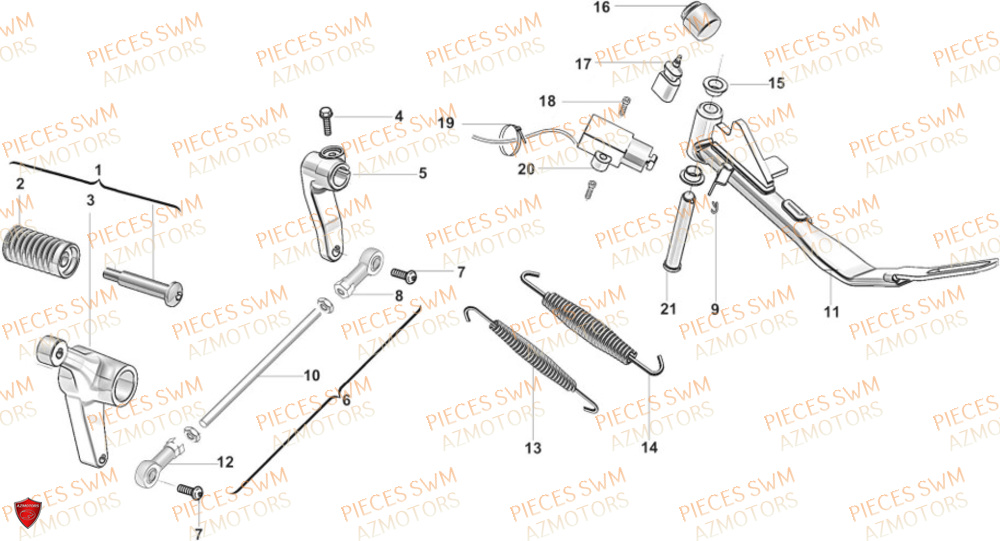 Bequille  Pieces SWM Origine STORMBREAKER V 1200 2024