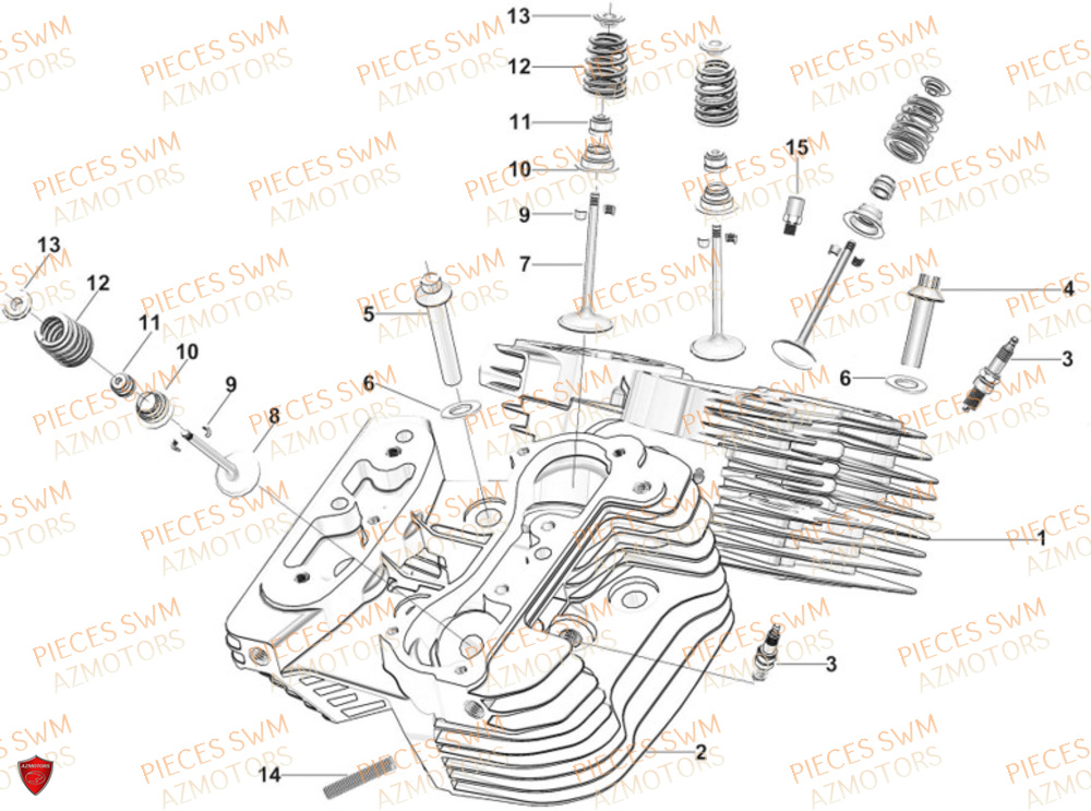 Culasse  Pieces SWM Origine STORMBREAKER V 1200 2024