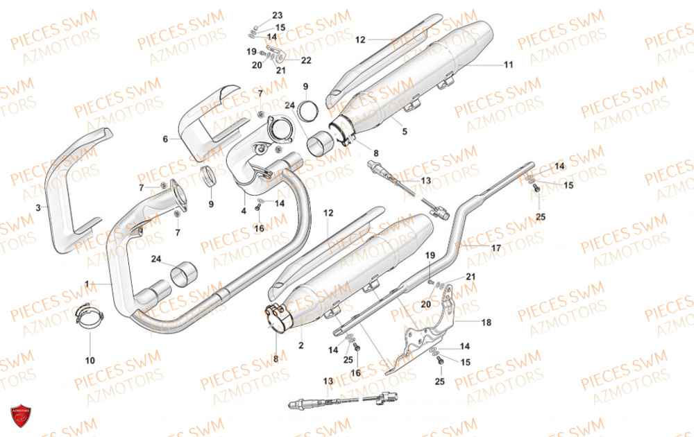 Echappement  Pieces SWM Origine STORMBREAKER V 1200 2024