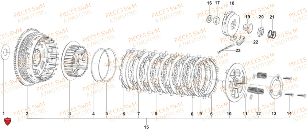 Embrayage  Pieces SWM Origine STORMBREAKER V 1200 2024