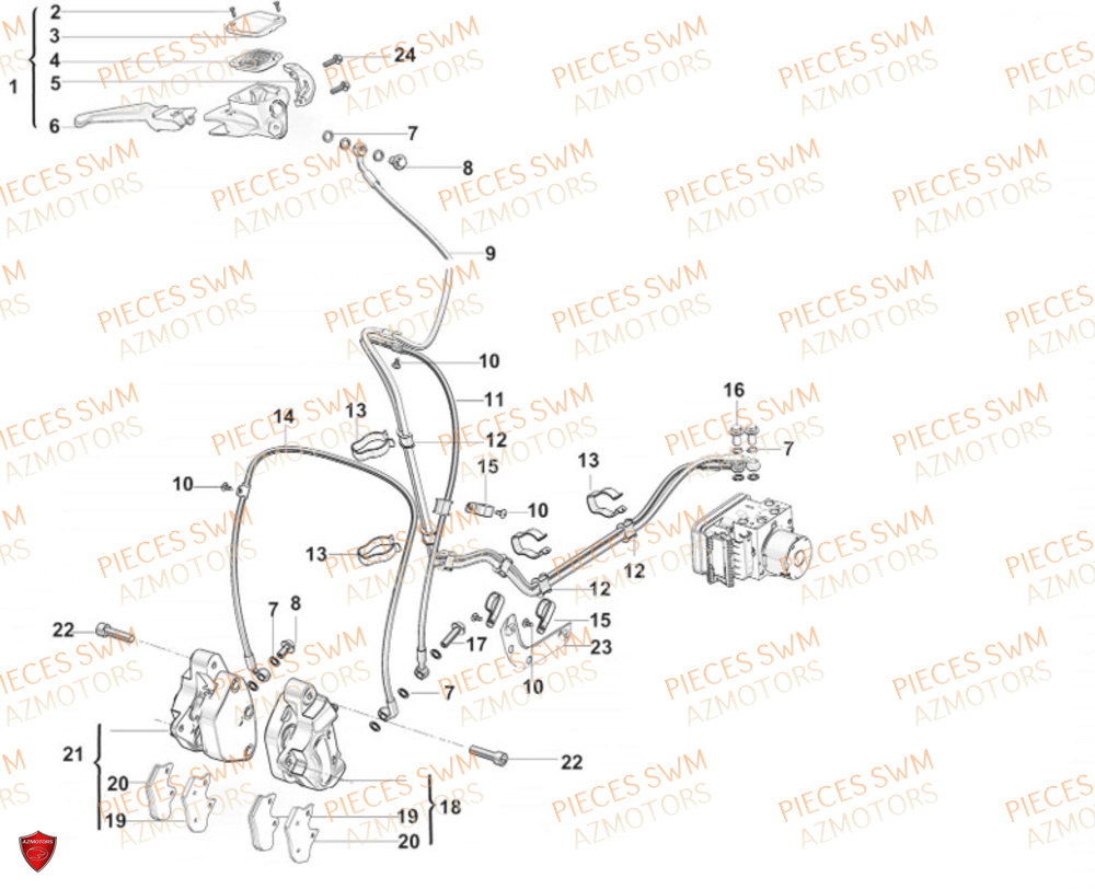 Frein Avant  Pieces SWM Origine STORMBREAKER V 1200 2024