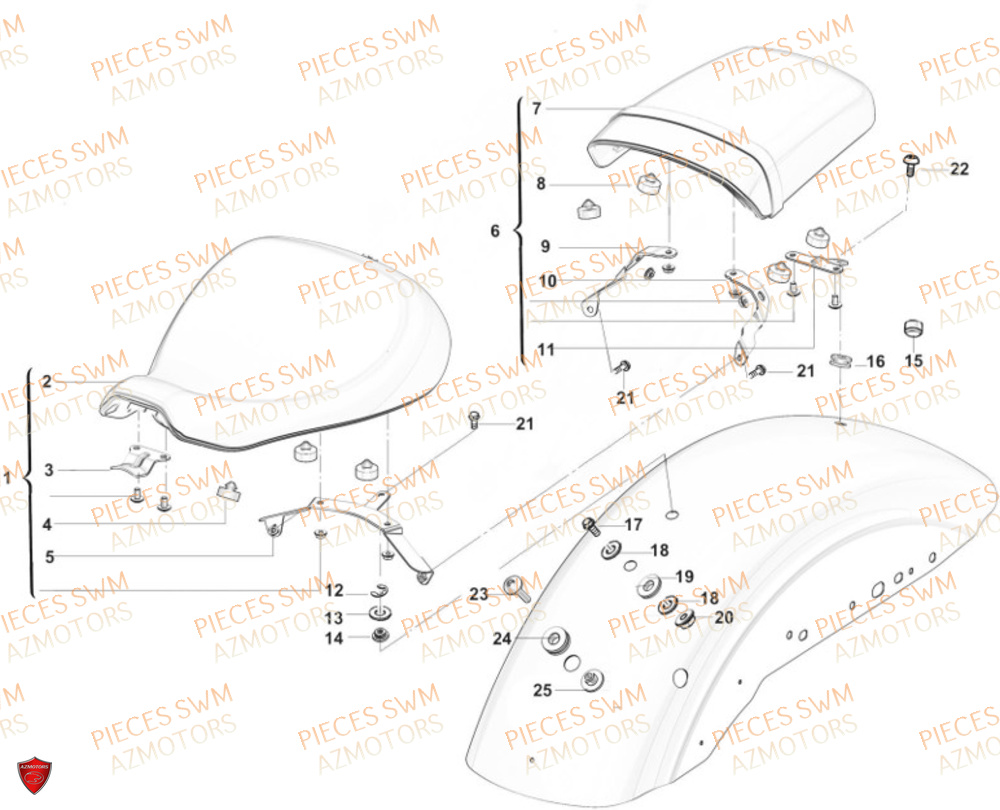 Selle  Pieces SWM Origine STORMBREAKER V 1200 2024