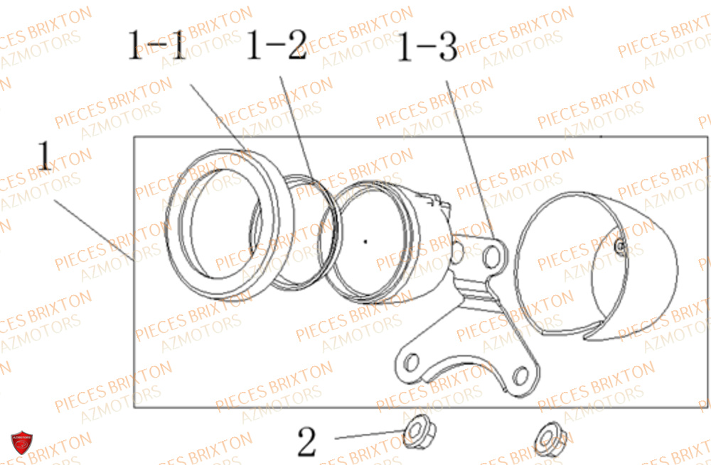 Compteur BRIXTON Pièces Brixton SUNRAY BX 125 R 