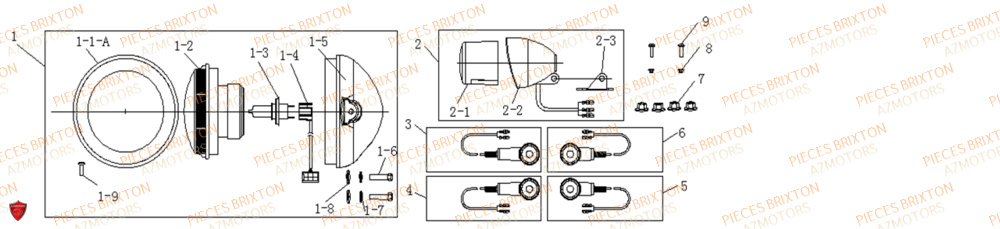 ECLAIRAGE BRIXTON SUNRAY BX 125 R