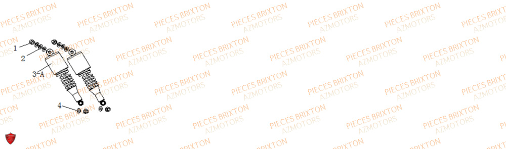 Amortisseur Arriere BRIXTON Pièces Brixton SUNRAY BX 125 R JUSQU