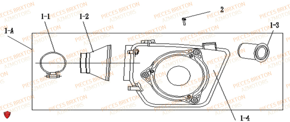 Boitier De Filtre A Air BRIXTON Pièces Brixton SUNRAY BX 125 R JUSQU