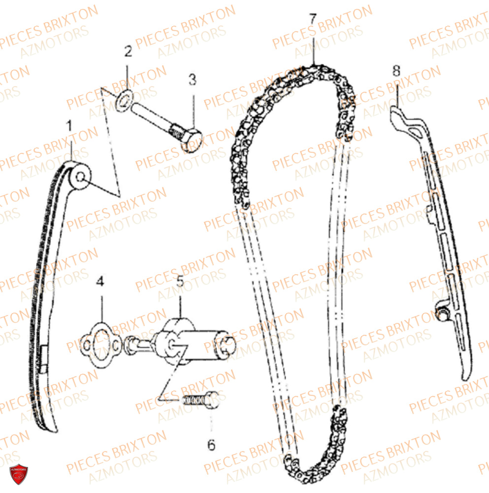 CHAINE DE DISTRIBUTION BRIXTON SUNRAY BX 125 R 2018