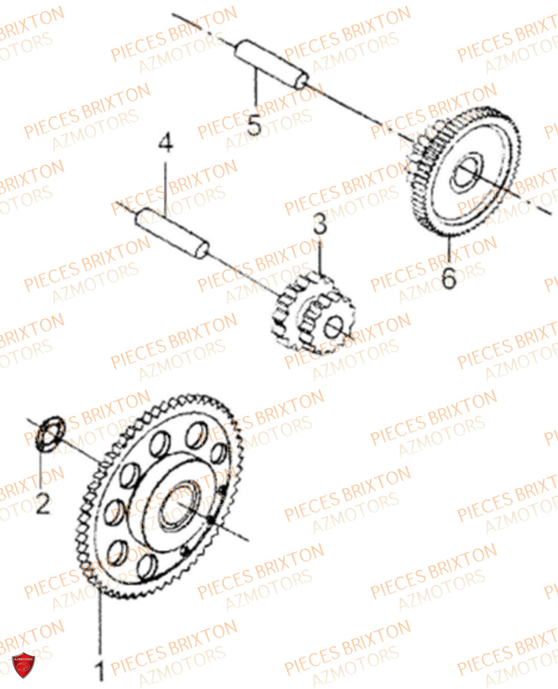 Starter Roue Libre BRIXTON Pièces Brixton SUNRAY BX 125 R JUSQU