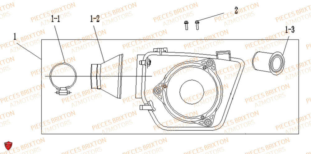 Boitier De Filtre A Air BRIXTON Pièces Brixton SUNRAY BX 125 R ABS EURO 4