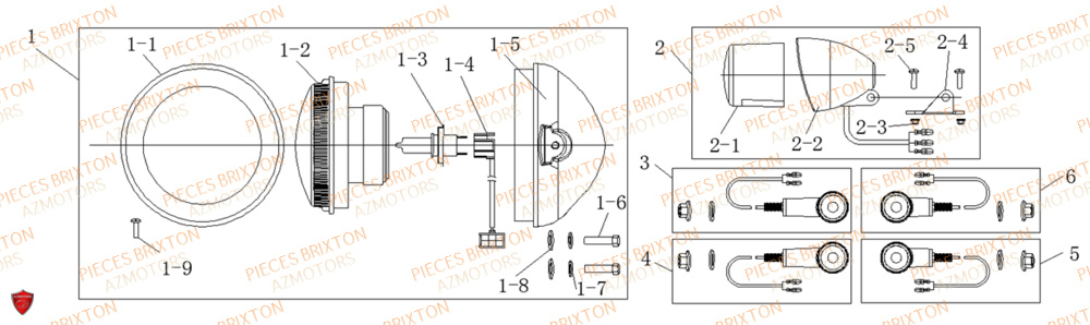 ECLAIRAGE BRIXTON SUNRAY BX 125 R ABS EU4