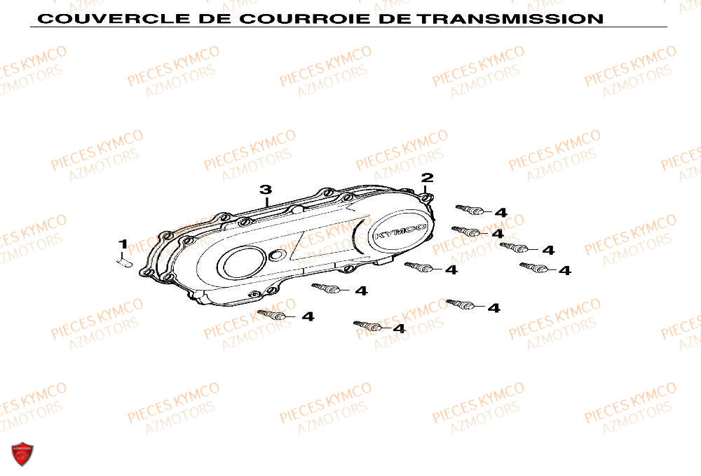 COUVERCLE TRANSMISSION KYMCO SUPER9 AC