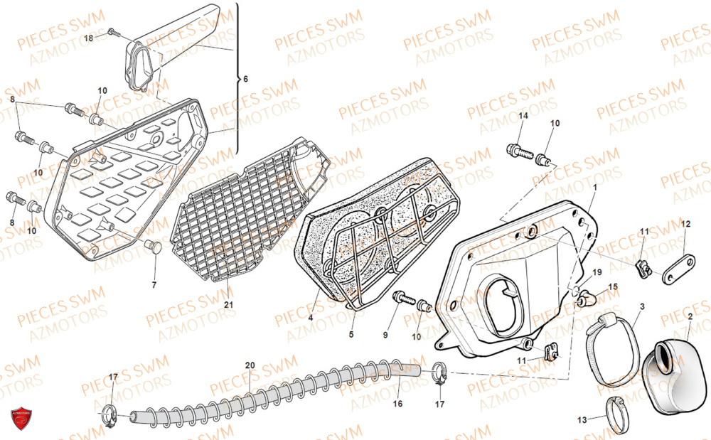 Filtre A Air SWM Pieces SWM Origine SUPER DUAL 600 2017