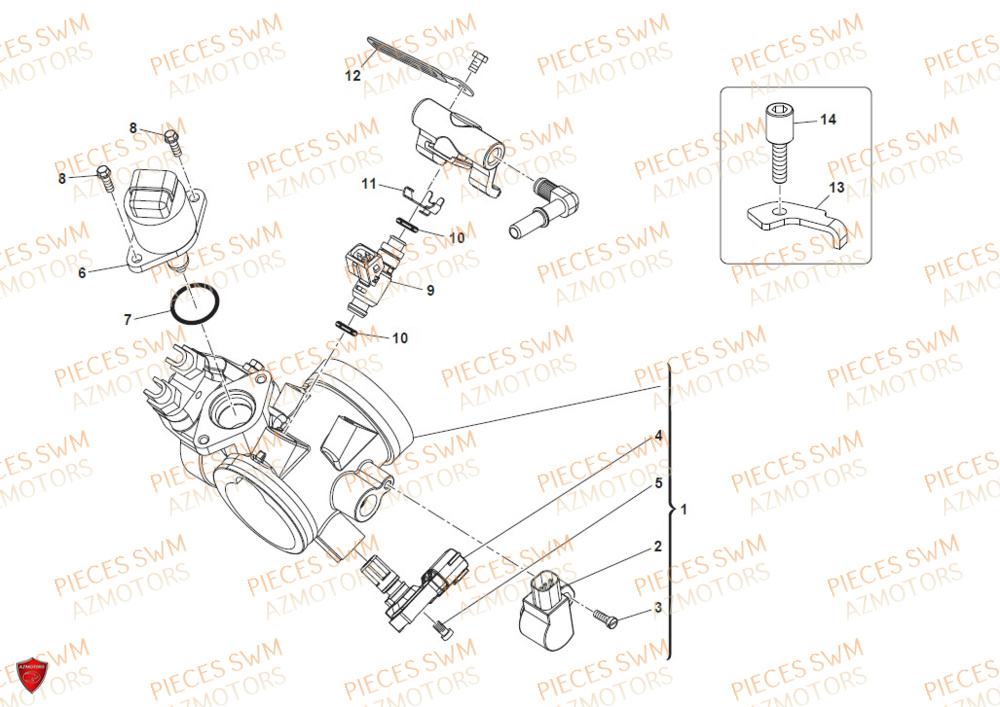 Injection SWM Pieces SWM Origine SUPER DUAL 600 2017