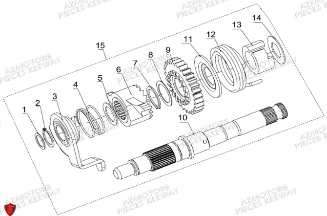 Axe De Kick KEEWAY PIECES ORIGINE KEEWAY SUPERLIGHT 125 E5 (2021-2025)