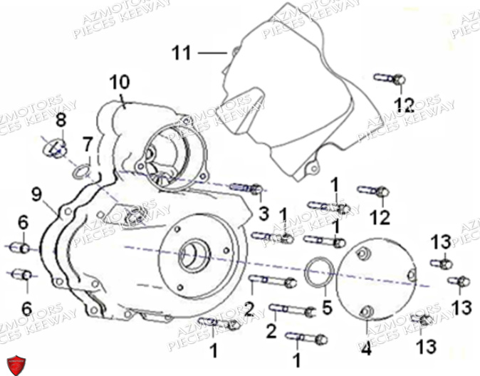 Carter D Allumage Noir KEEWAY PIECES ORIGINE KEEWAY SUPERLIGHT 125 E5 (2021-2025)