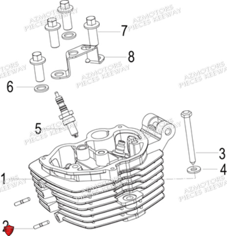 Culasse Bougie KEEWAY PIECES ORIGINE KEEWAY SUPERLIGHT 125 E5 (2021-2025)