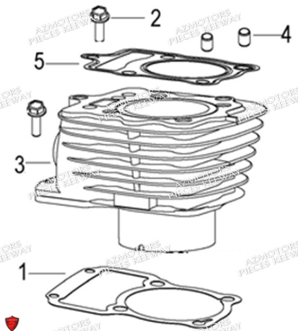 Cylindre KEEWAY PIECES ORIGINE KEEWAY SUPERLIGHT 125 E5 (2021-2025)