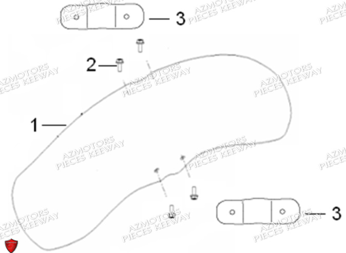 Garde Boue Avant KEEWAY PIECES ORIGINE KEEWAY SUPERLIGHT 125 E5 (2021-2025)