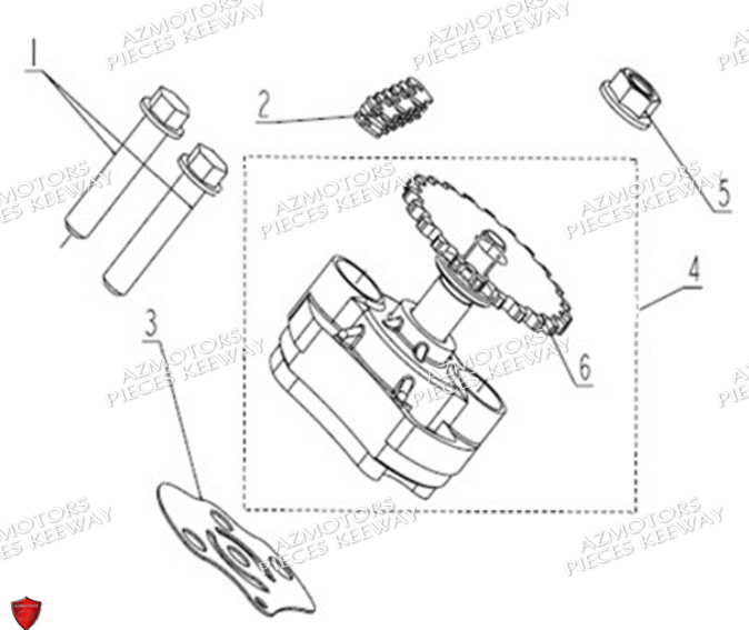 Pompe A Huile KEEWAY PIECES ORIGINE KEEWAY SUPERLIGHT 125 E5 (2021-2025)