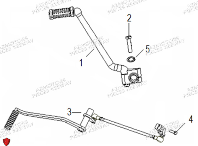 Selecteur De Vitesse KEEWAY PIECES ORIGINE KEEWAY SUPERLIGHT 125 E5 (2021-2025)