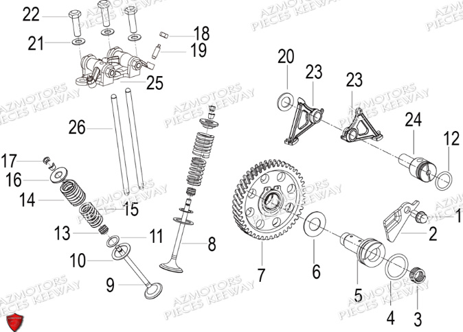 SOUPAPES pour SUPERLIGHT 125 E5