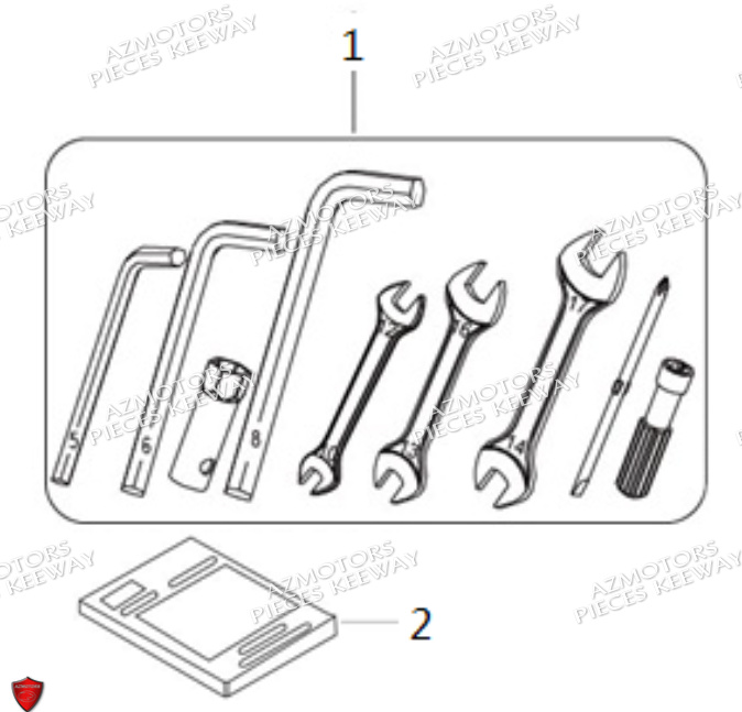 Trousse A Outils KEEWAY PIECES ORIGINE KEEWAY SUPERLIGHT 125 E5 (2021-2025)