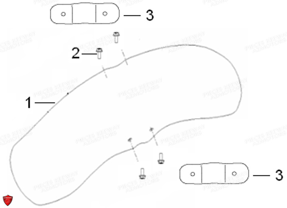 Garde Boue Avant KEEWAY PIECES ORIGINE KEEWAY MOTO SUPERLIGHT E4 125cc