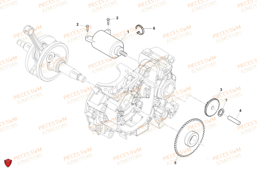 Demarreur  Pieces SWM Origine VAREZ 125 E5 (2021)