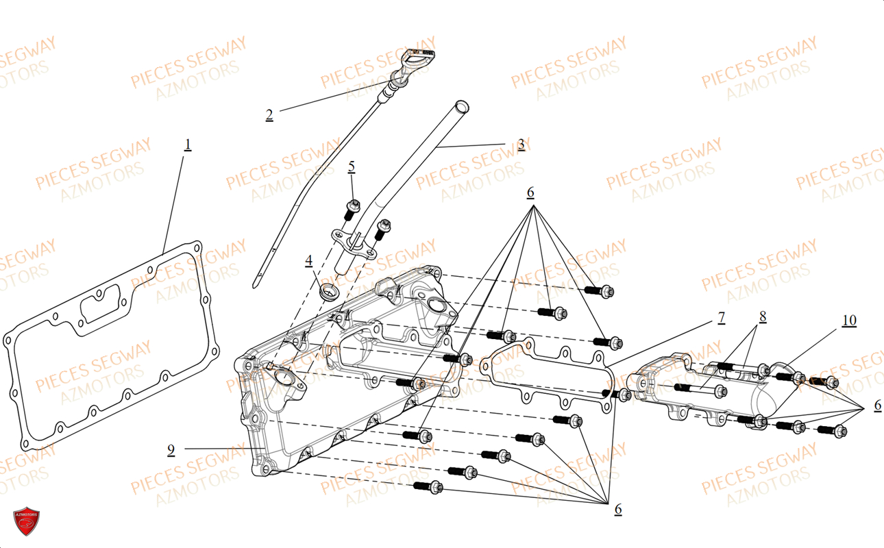 Cache Carter Sup SEGWAY Pièces BUGGY VILLAIN SX10E