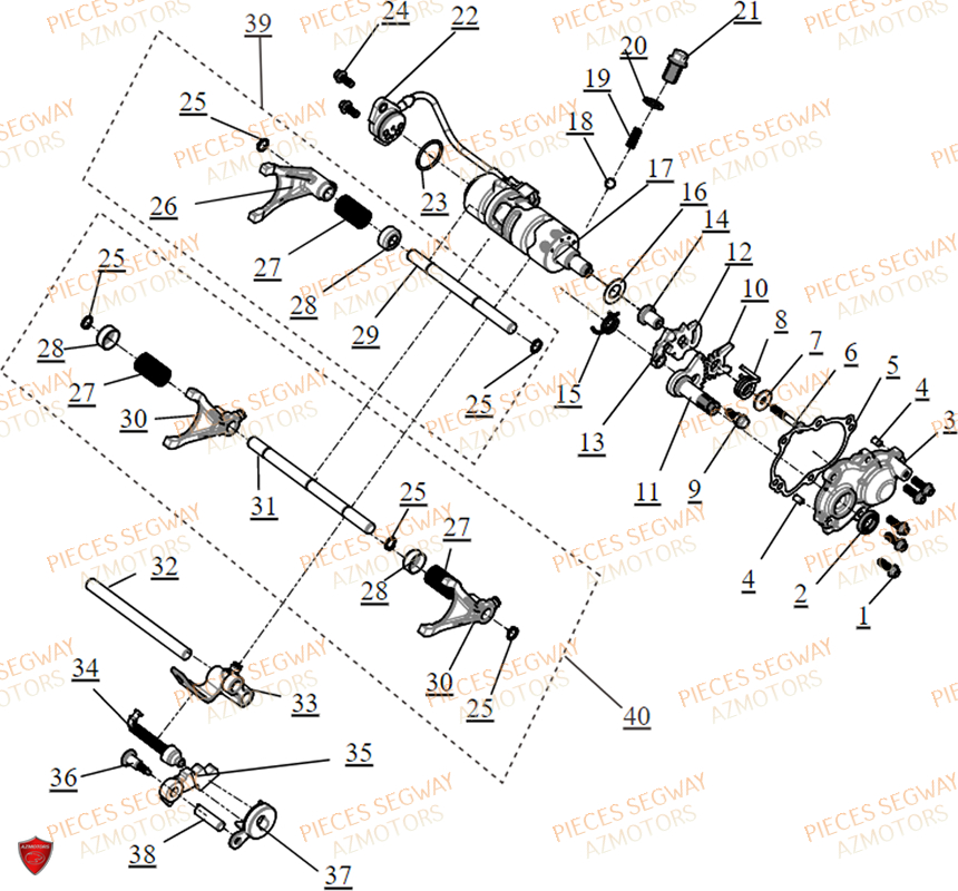 Changement De Rapport SEGWAY Pièces BUGGY VILLAIN SX10E