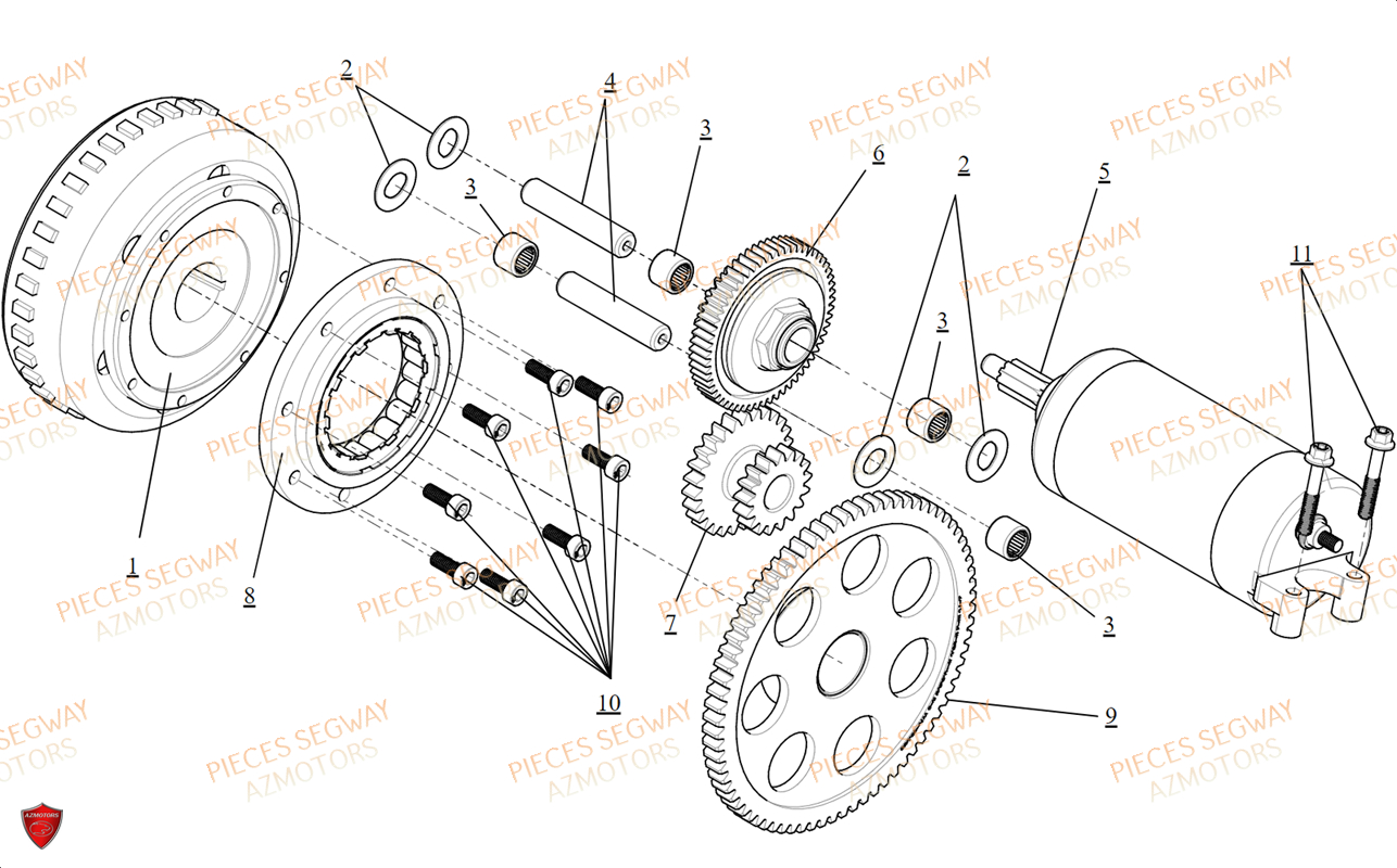 Demarreur SEGWAY Pièces BUGGY VILLAIN SX10E