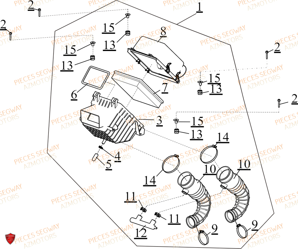 ELEMENT FILTRE A AIR SEGWAY pour FILTRE A AIR de SX10E