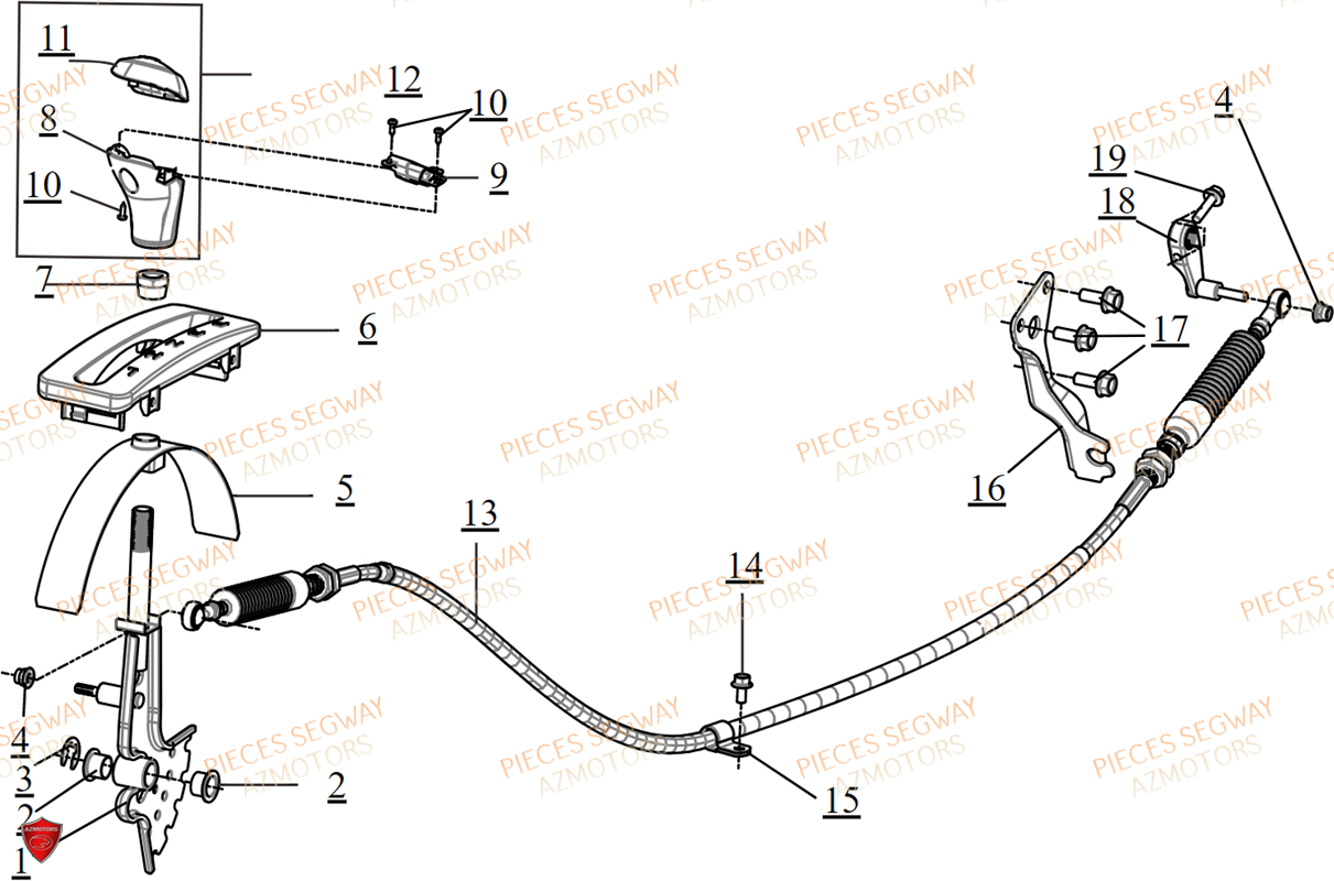 TRINGLERIE DE VITESSE SEGWAY SX10E