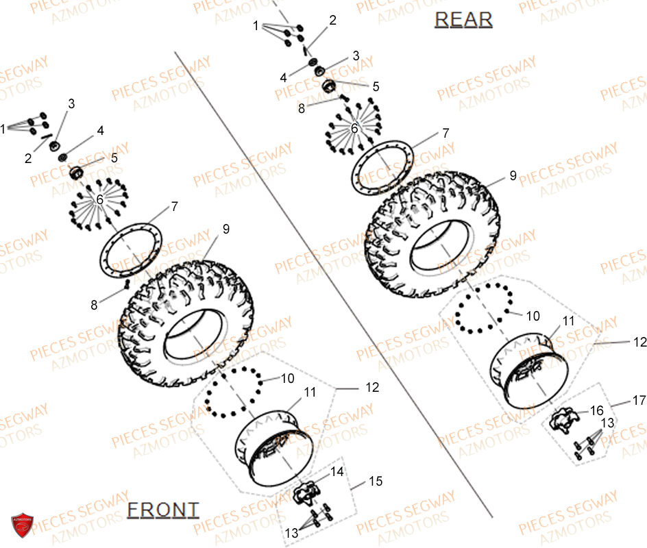 ROUES SEGWAY SX10WX