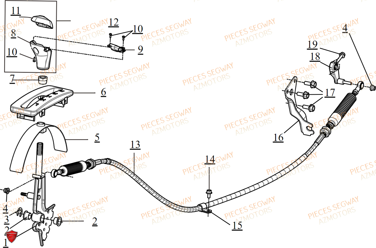 TRINGLERIE DE VITESSE SEGWAY SX10WX