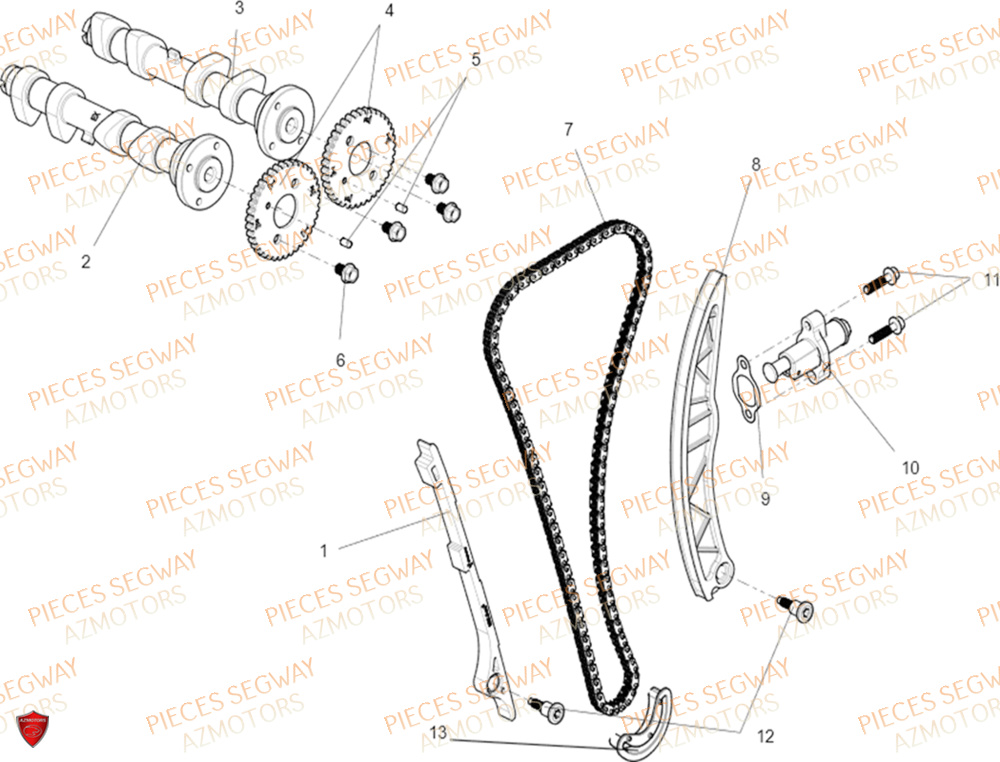 ARBRES A CAMES DISTRIBUTION SEGWAY SX10X 2024