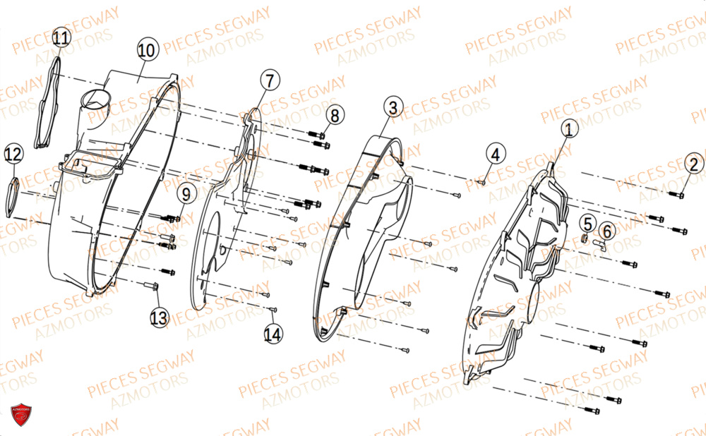 CACHES VARIATEUR SEGWAY SX10X 2024