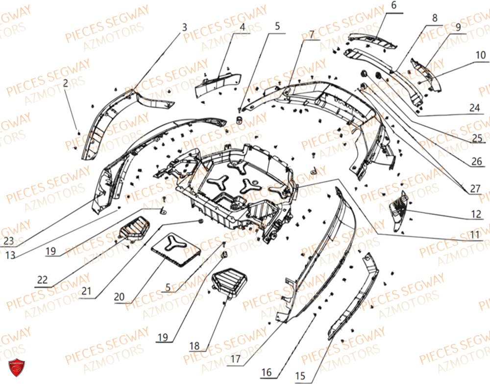 CARROSSERIE ARRIERE SEGWAY SX10X 2024