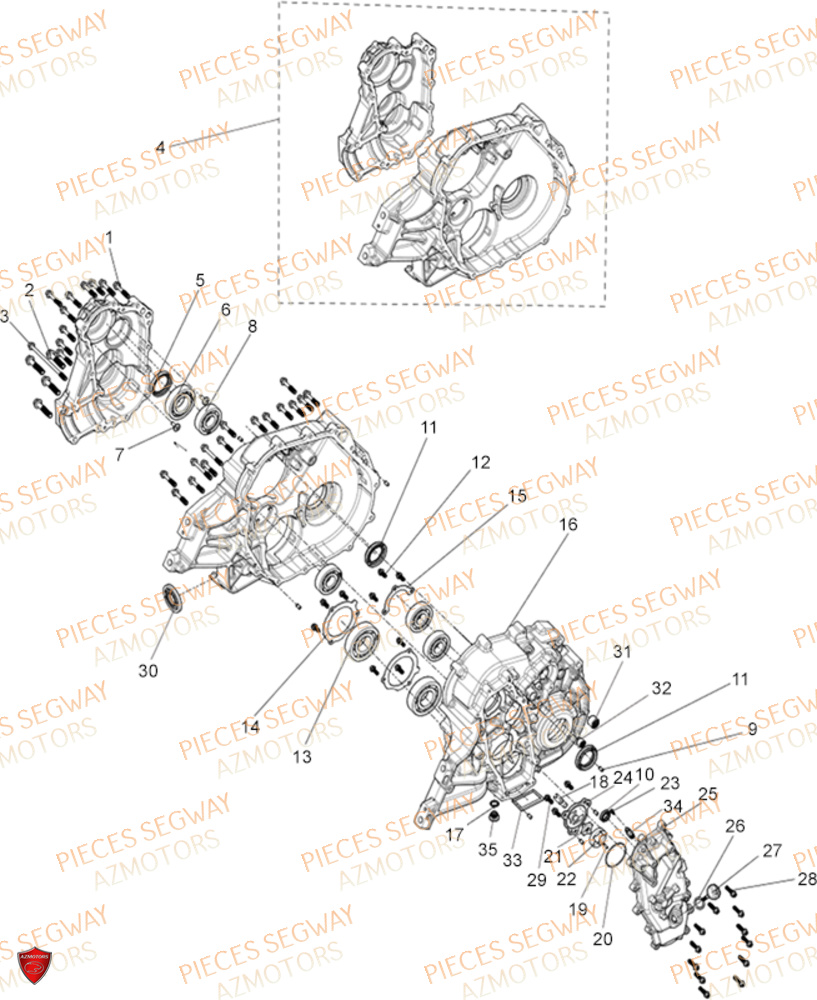 Carters Boite De Vitesses SEGWAY Pièces BUGGY VILLAIN SX10X 2024