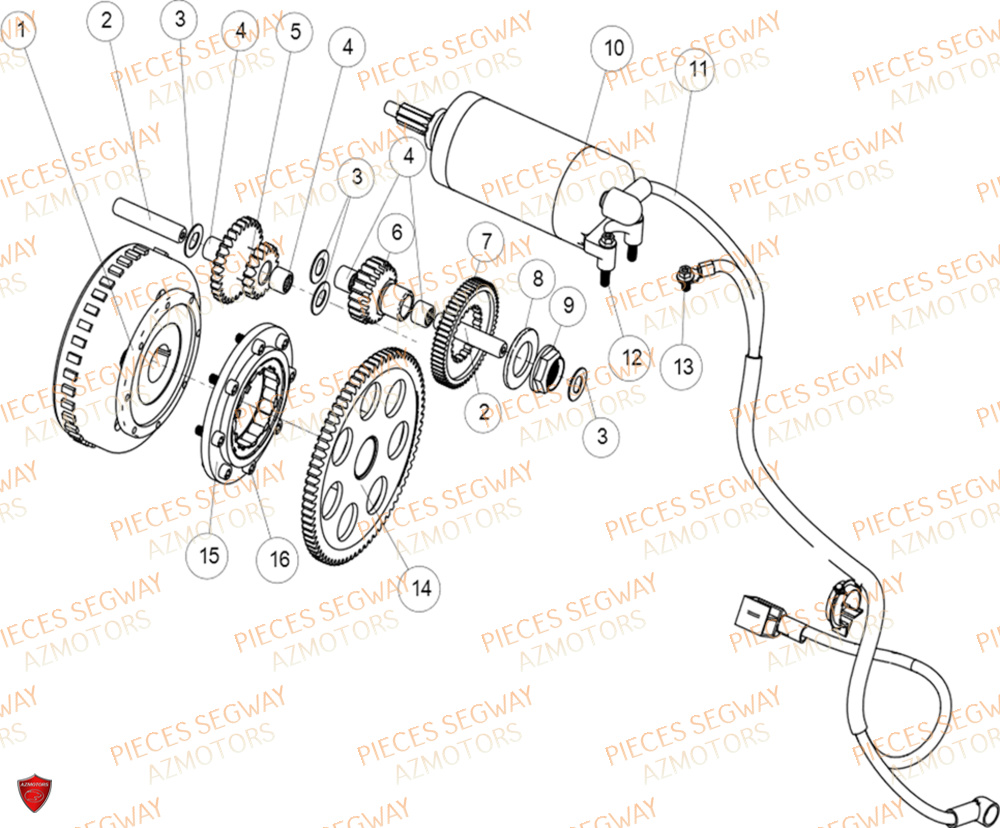 Demarreur SEGWAY Pièces BUGGY VILLAIN SX10X 2024