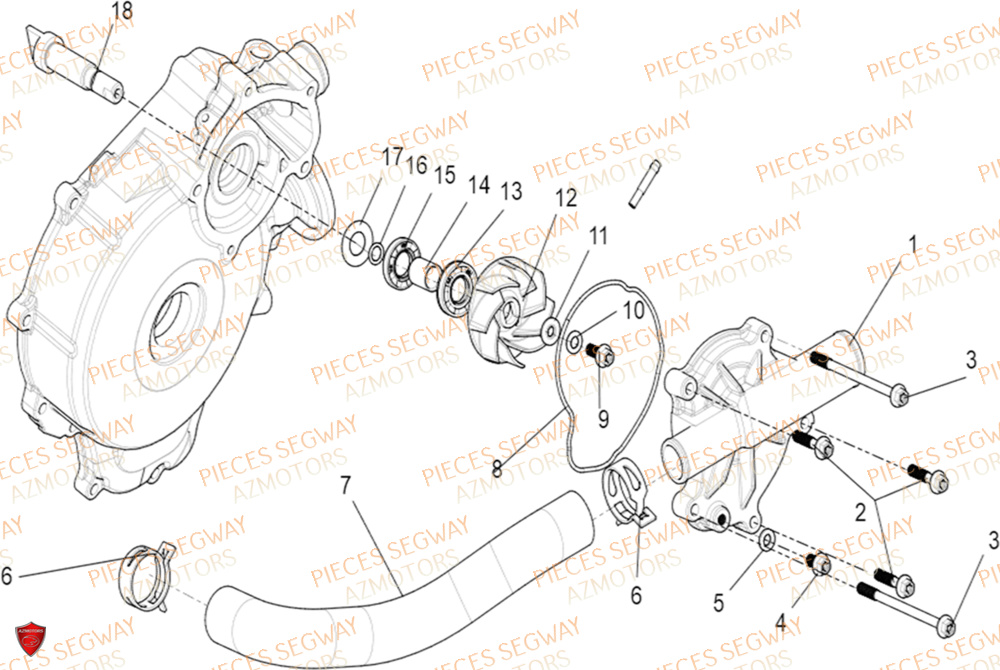 Ensemble Pompe A Eau SEGWAY Pièces BUGGY VILLAIN SX10X 2024