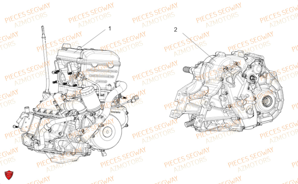 Moteur Boite De Vitesse SEGWAY Pièces BUGGY VILLAIN SX10X 2024