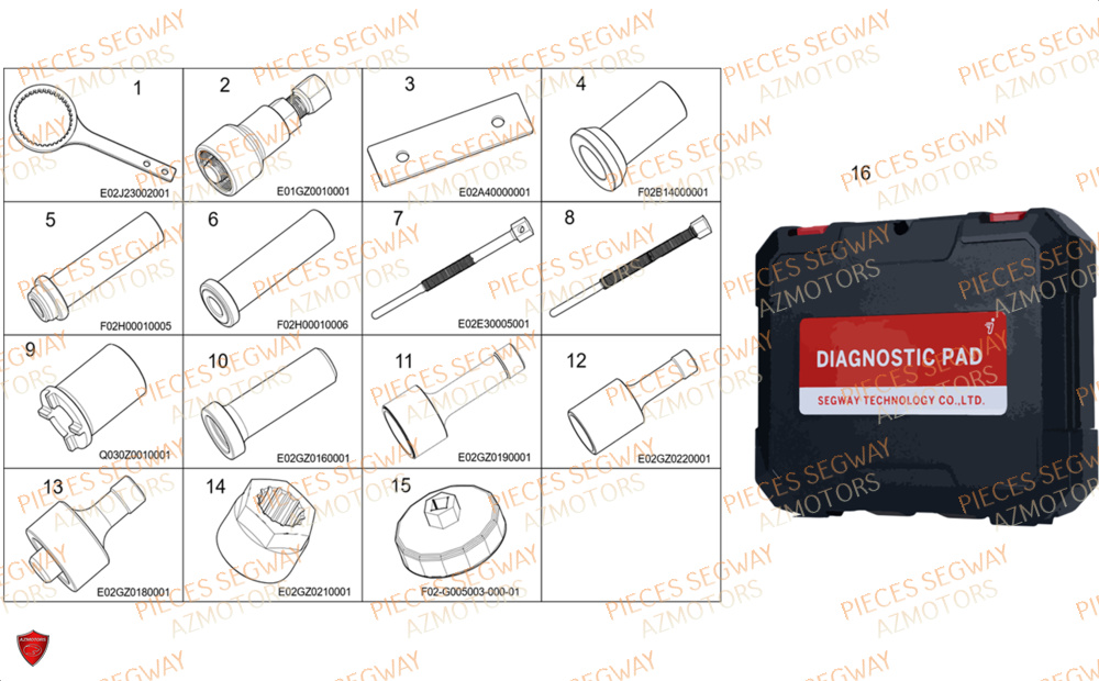 Outils SEGWAY Pièces BUGGY VILLAIN SX10X 2024