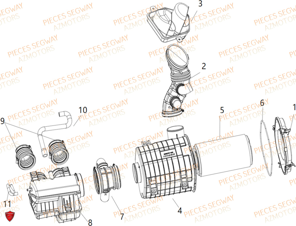 Prises D Air Filtre A Air SEGWAY Pièces BUGGY VILLAIN SX10X 2024