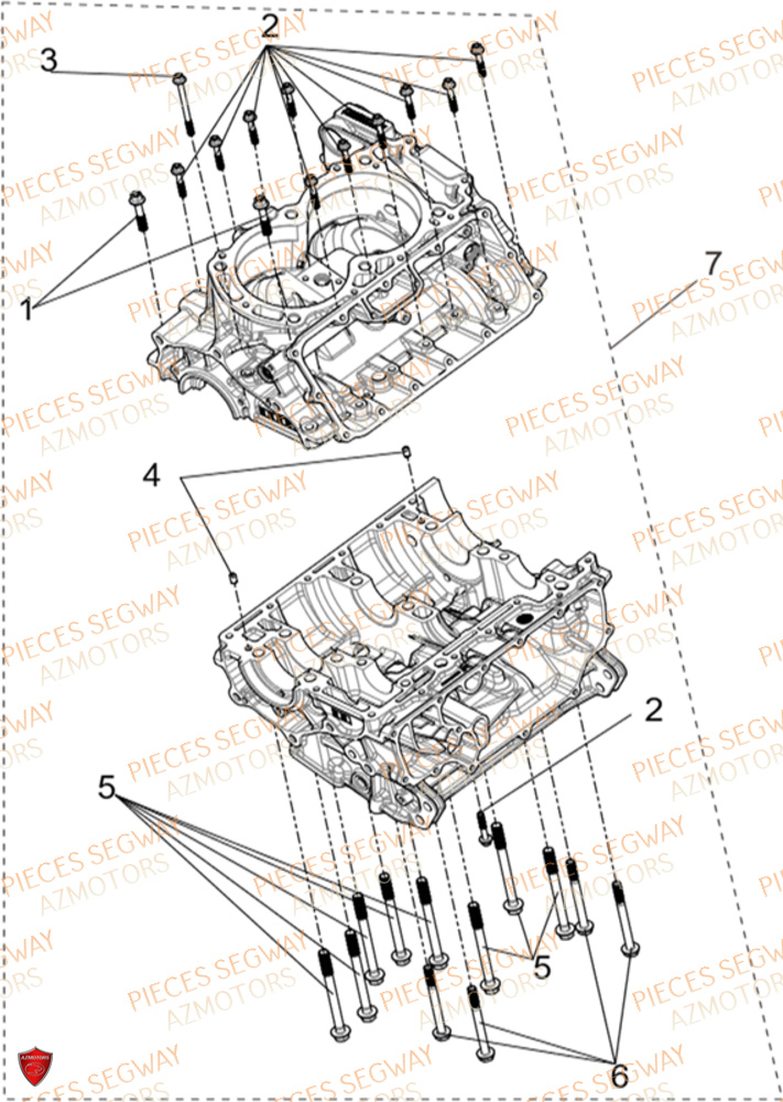 SOUS ENSEMBLE CARTERS MOTEURS SEGWAY SX10X 2024