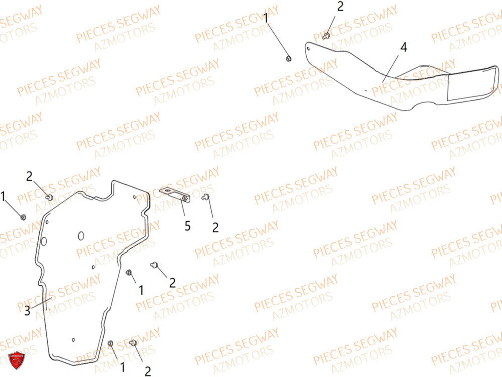 Toit Caches Plastiques 1 SEGWAY Pièces BUGGY VILLAIN SX10X 2024